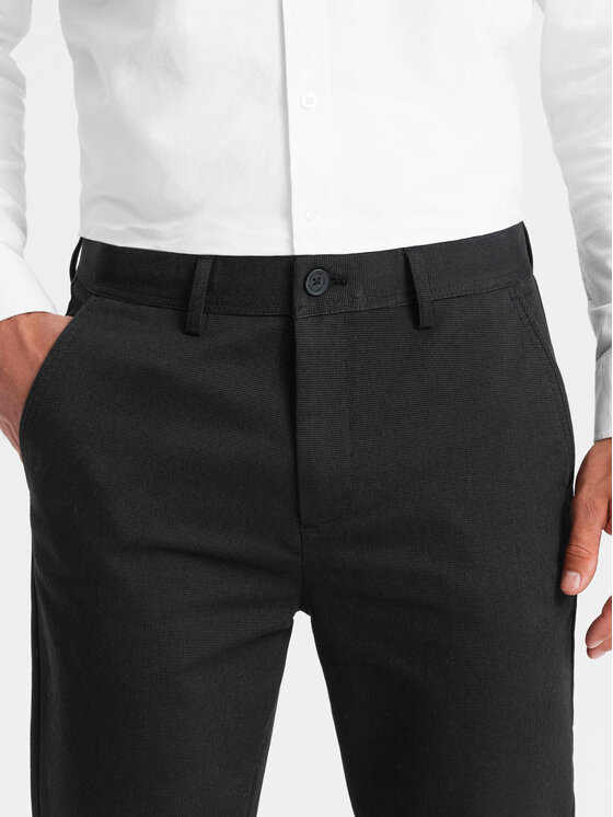Ombre Ombre Chino kalhoty OM-PACP-0188 Černá Regular Fit