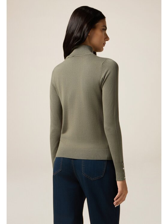 Oltre Oltre Sweter M288J005022N035 Zielony Regular Fit