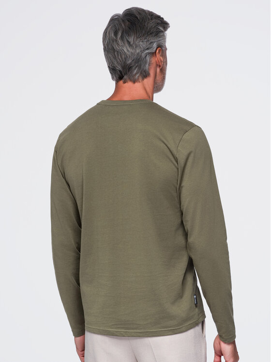 Ombre Ombre Longsleeve OM-LSBL-0142 Khaki Regular Fit