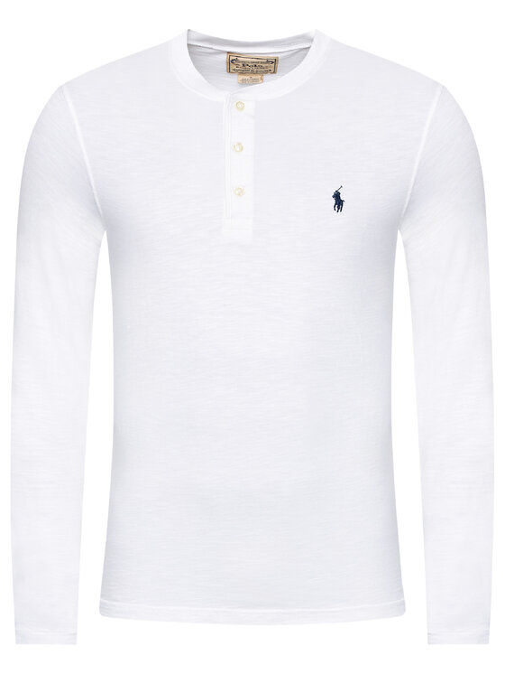 Polo Ralph Lauren Polo Ralph Lauren Longsleeve Lsl 710790058002 Biały Regular Fit