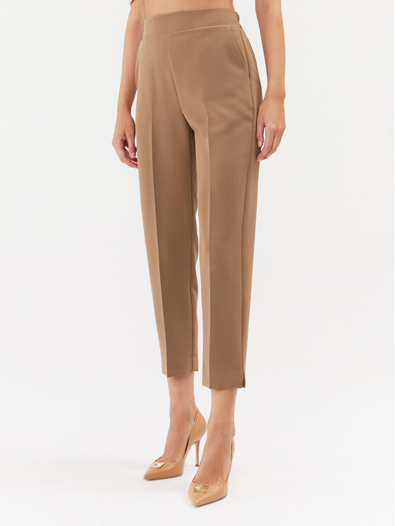 Maryley Maryley Riidest püksid 23IB616/41AL Pruun Regular Fit