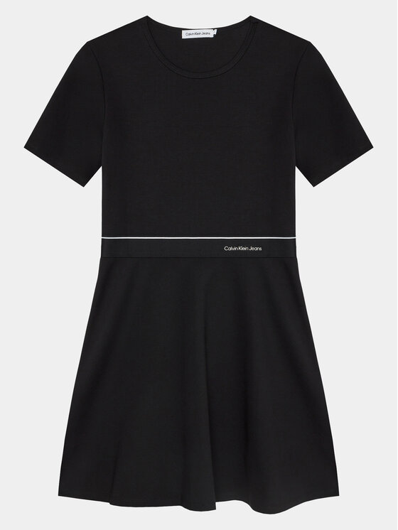 Calvin Klein Jeans Rochie de zi Logo Tape IG0IG02310 Negru Regular Fit