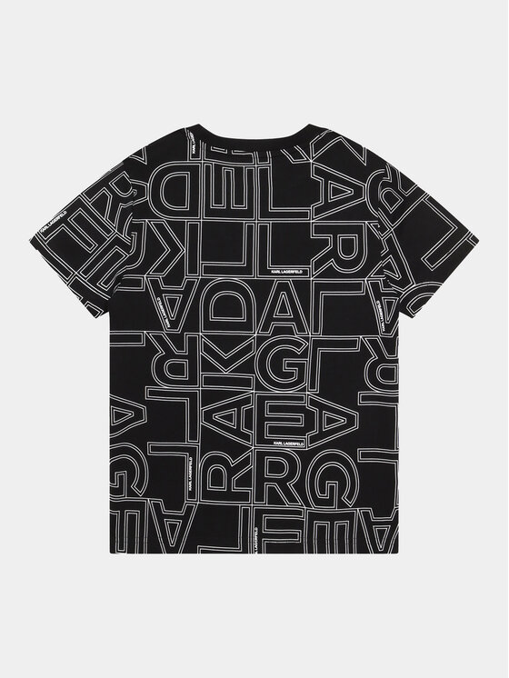 Karl Lagerfeld Kids Karl Lagerfeld Kids T-Shirt Z25414 S Černá Regular Fit