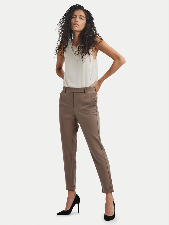 Vero Moda Vero Moda Παντελόνι chino Maya 10225280 Καφέ Regular Fit