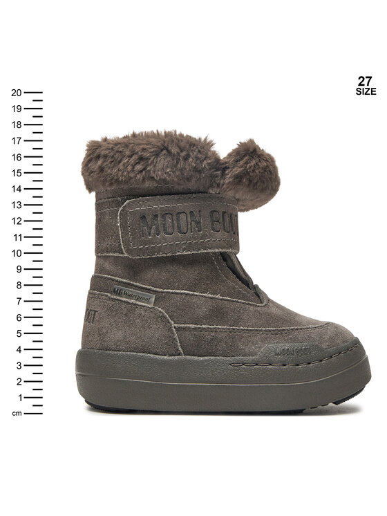 Moon Boot Moon Boot Śniegowce Junior Park Dtrap Boot Suede 80D3440040 Szary