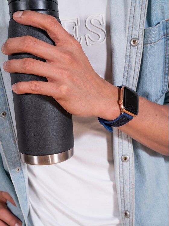 Guess Guess Curea de înlocuire pentru Apple Watch CS3003S3 Bleumarin