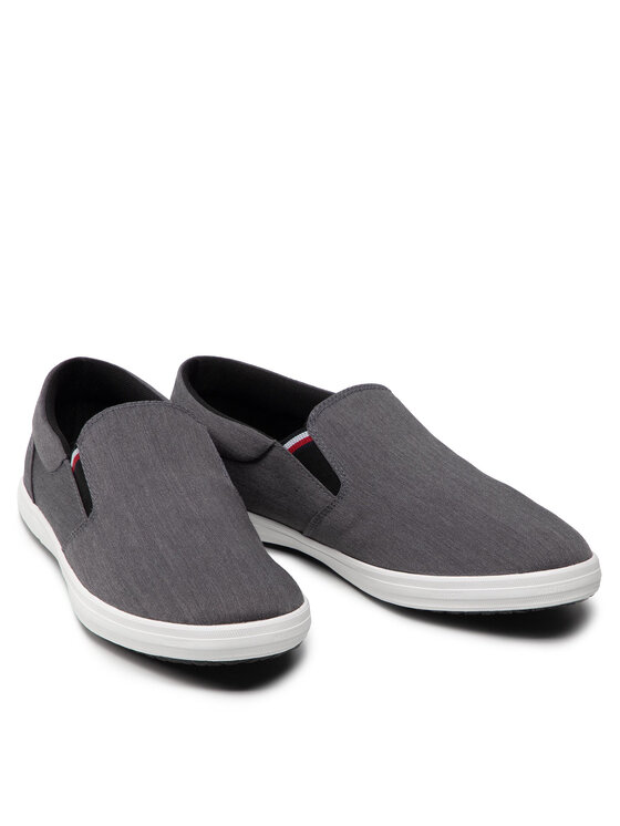 Tommy Hilfiger Tommy Hilfiger Обувки Essential Slip On Chambray Vulc FM0FM03994 Сив