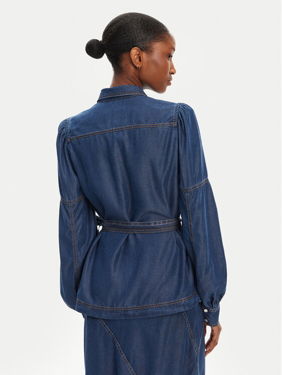 Munthe Munthe camicia di jeans Pikine 252101525207 Blu Regular Fit