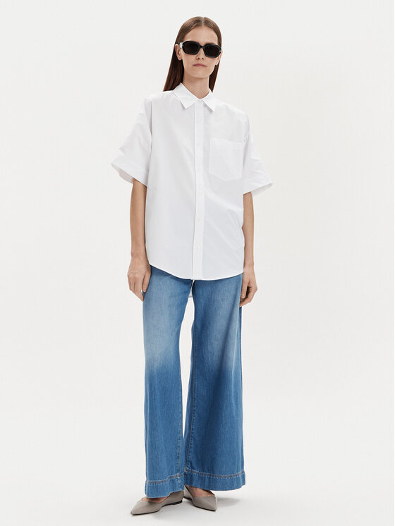 Calvin Klein Calvin Klein Cămașă K20K206596 Alb Oversize