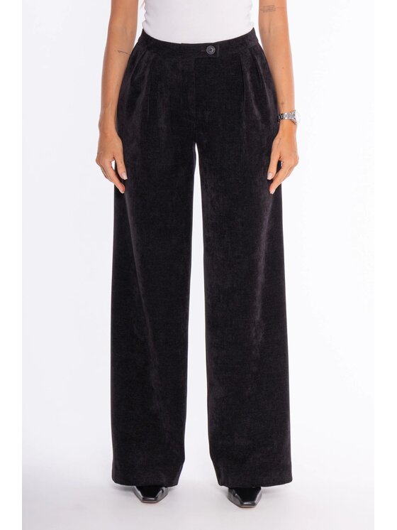 Made of Emotion Made of Emotion Spodnie materiałowe M932 Czarny Wide Leg