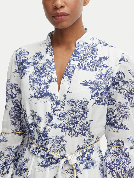 Iconique Iconique Sukienka letnia IC25-078 Biały Relaxed Fit