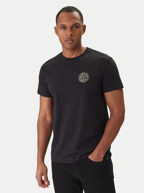 Versace Jeans Couture Versace Jeans Couture T-Shirt 80GAHT03 CJ00T Czarny Regular Fit