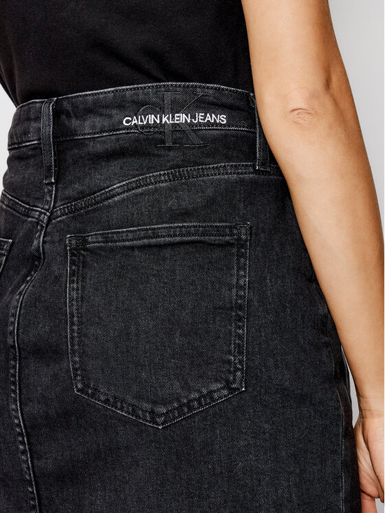 Calvin Klein Jeans Calvin Klein Jeans Spódnica jeansowa J20J215923 Czarny Regular Fit