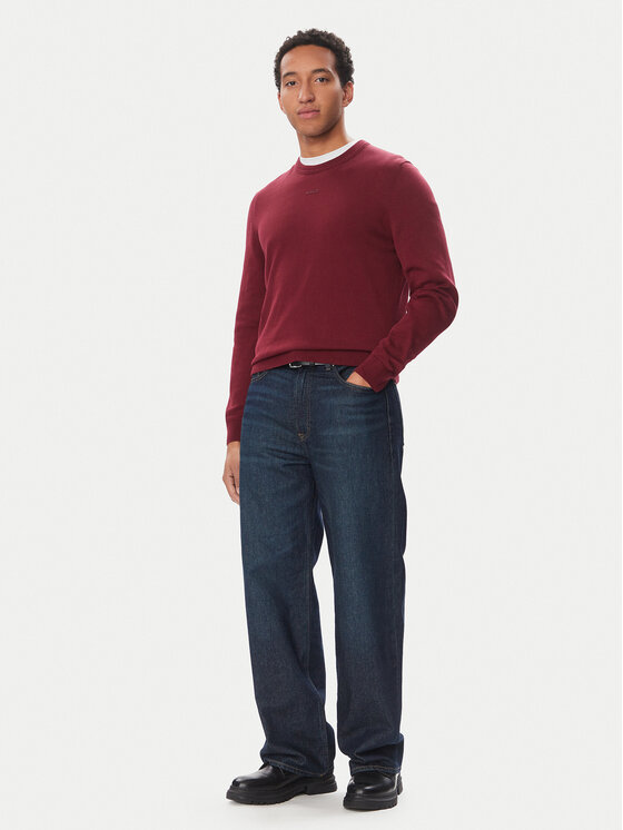HUGO HUGO Džemperis San Cassius-C2 50553588 Bordo Slim Fit