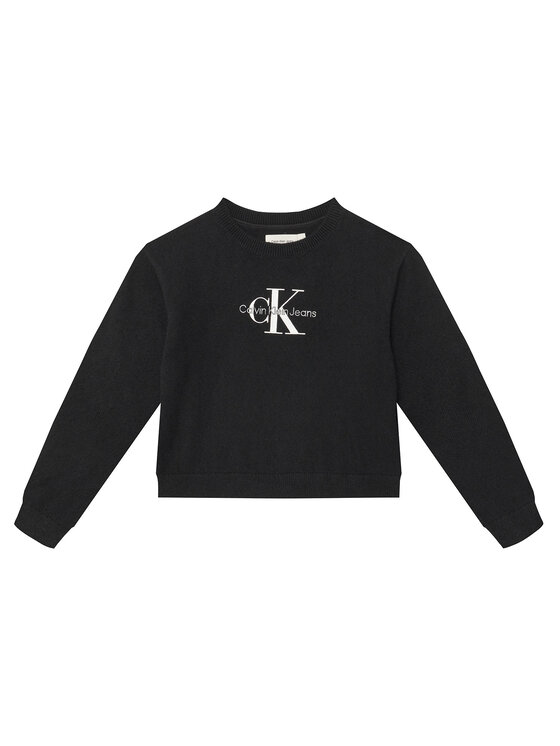 Calvin Klein Jeans Calvin Klein Jeans Svetr Monologo IG0IG02830 D Černá Regular Fit