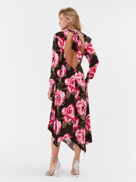 ROTATE ROTATE Kokteilinė suknelė Jacquard Midi 1112502840 Spalvota Regular Fit