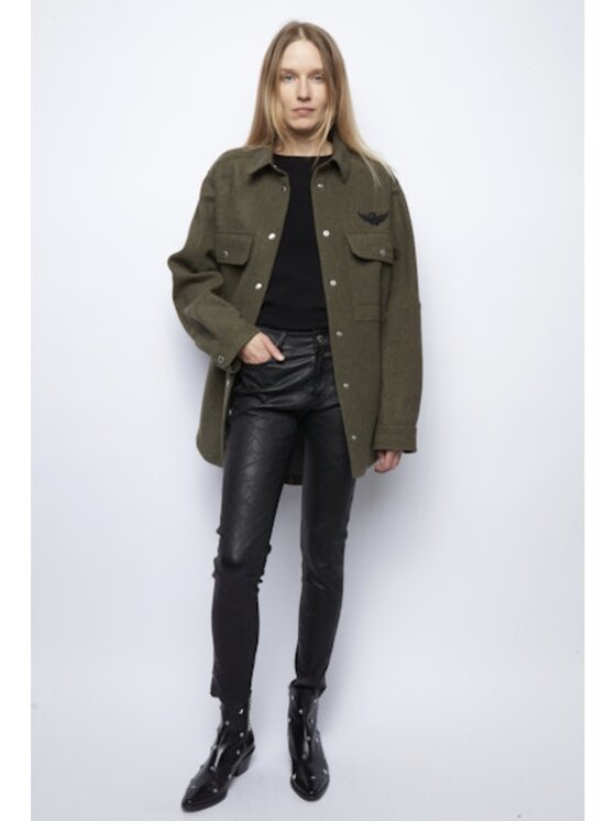 Zadig&Voltaire Zadig&Voltaire Kurtka przejściowa WWOW585BRON Zielony Oversize