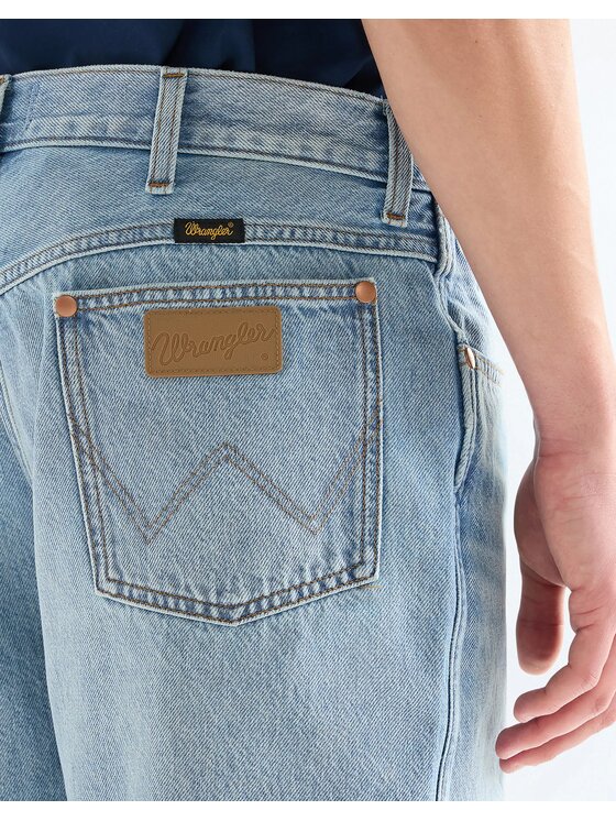 Wrangler Wrangler Szorty jeansowe COWBOY SHORTS Niebieski Loose Fit