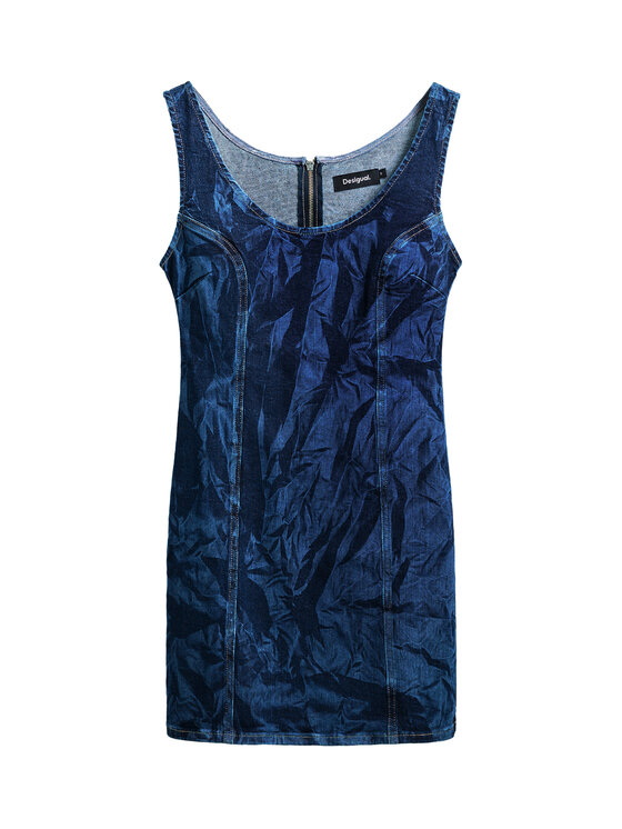 Desigual Desigual Дънкова рокля 25SWVD01 Тъмносин Slim Fit