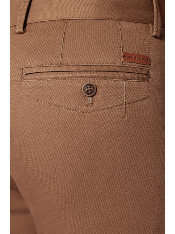 Lancerto Lancerto Chinosy Monaco SP082223000011 Brązowy Slim Fit
