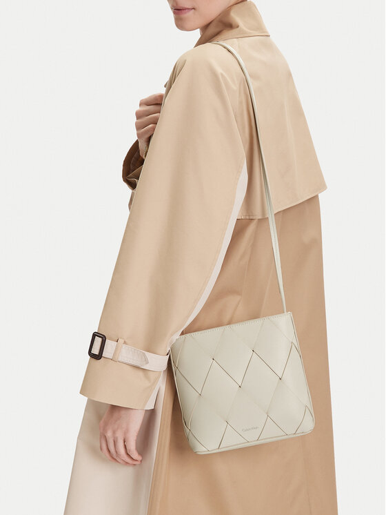 Calvin Klein Calvin Klein Kabelka Ck Woven Square Crossbody K60K612991 Bílá