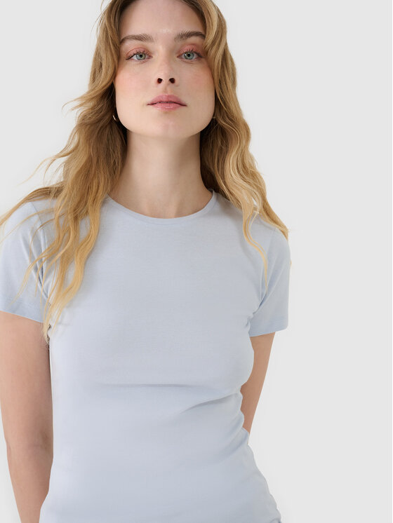 4F 4F Tričko COMMON GROUND Svetlo modrá Slim Fit