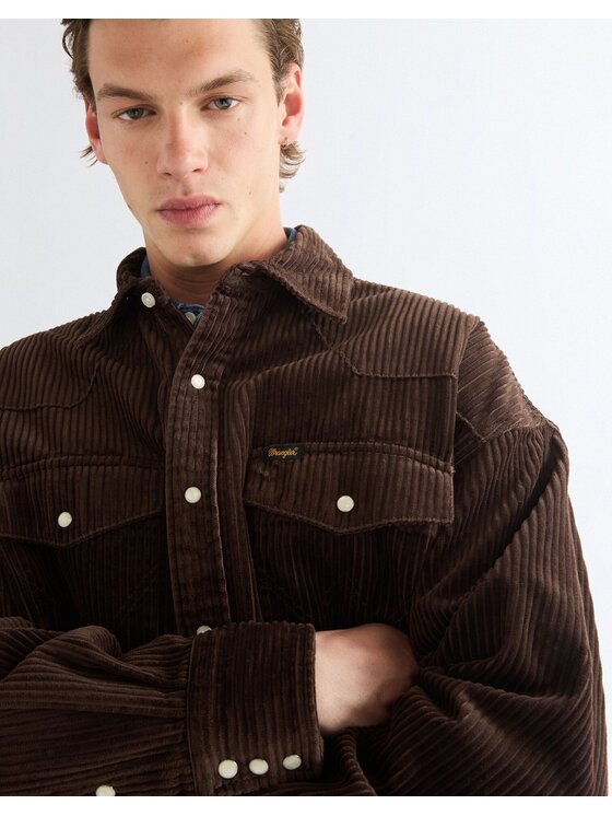 Wrangler Wrangler Koszula WESTERN SHIRT Brązowy Relaxed Fit