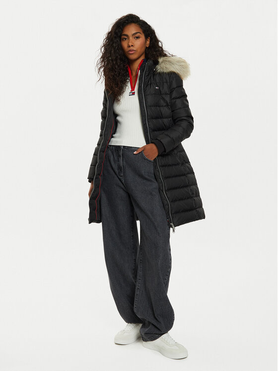 Tommy Jeans Tommy Jeans Vatovaná bunda Essential DW0DW18864 Černá Slim Fit