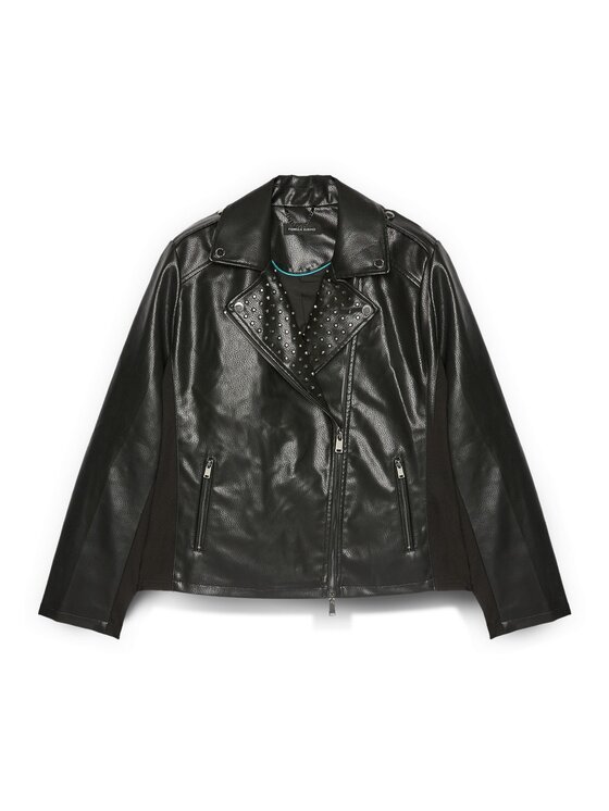 Fiorella Rubino Fiorella Rubino Giacca in similpelle R371T001256N033 Nero Regular Fit