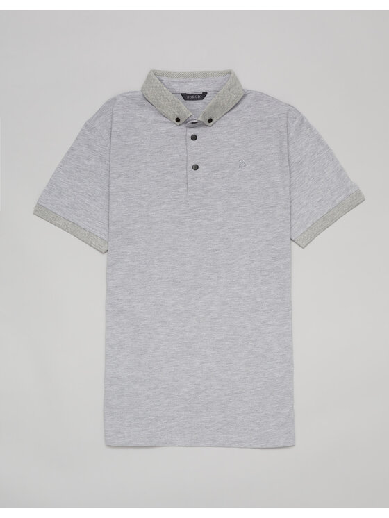 Borgio Borgio Polo matteo Szary Classic Fit