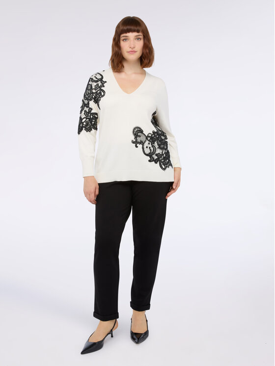 Fiorella Rubino Fiorella Rubino Maglione M696L008073N011 Bianco Regular Fit