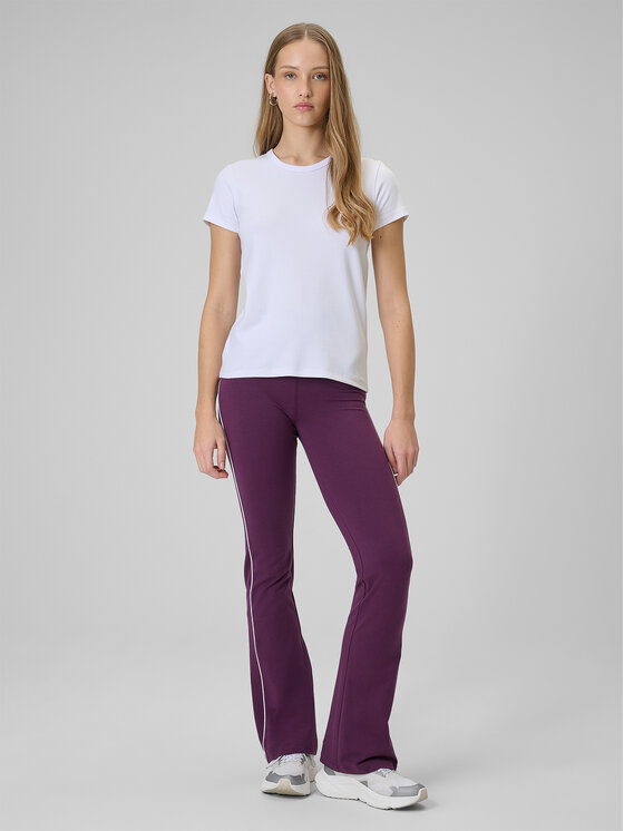 4F 4F T-Shirt BASIC+ Biały Slim Fit