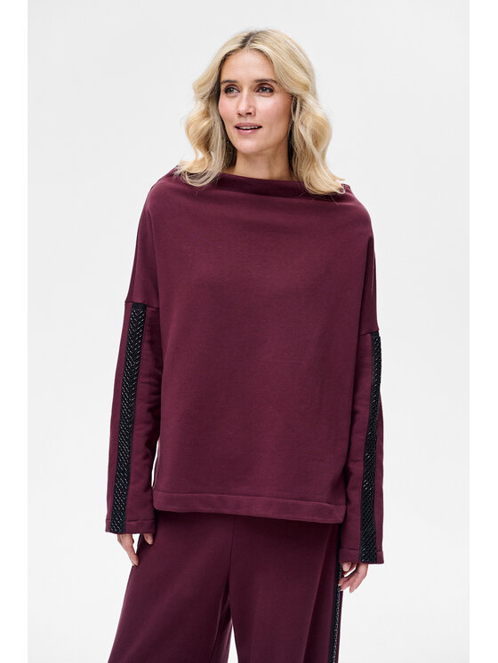 blue shadow blue shadow Bluza Disa Bordowy Regular Fit