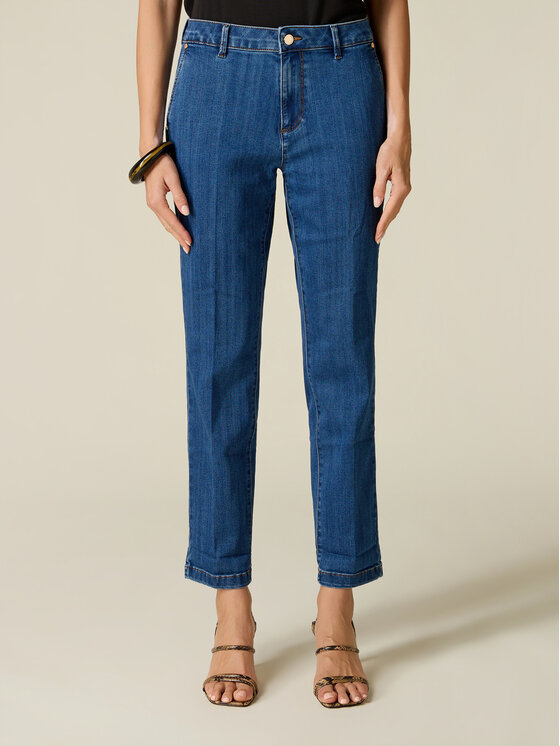 Oltre Oltre Jeansy P576R209290N024 Niebieski Regular Fit