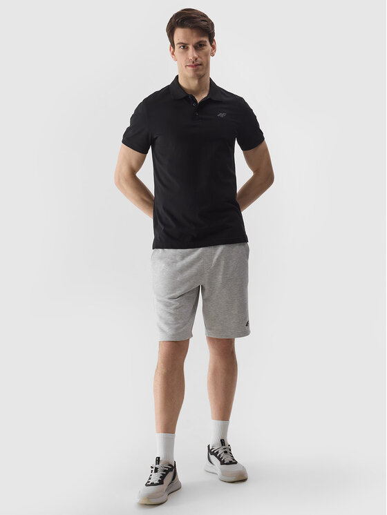 4F 4F Polo 4FWSS24TPTSM129-20S Czarny Regular Fit