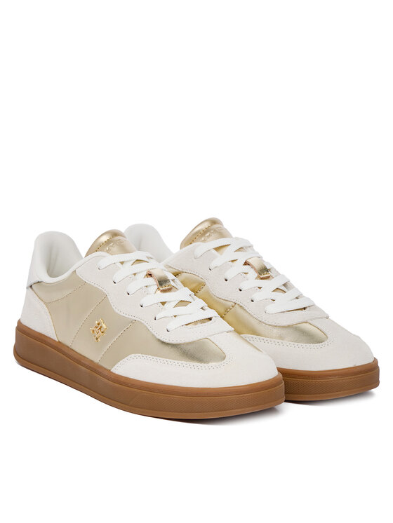 Tommy Hilfiger Tommy Hilfiger Sneakersy Mu Jackie Metallic FW0FW09026 Złoty