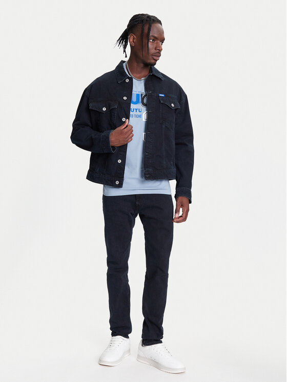 HUGO HUGO Jeansy Zane 50541548 Tmavomodrá Extra Slim Fit