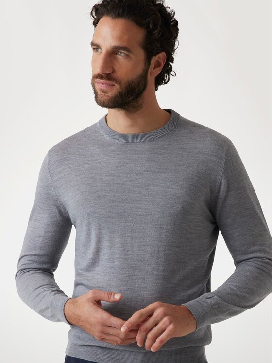 Guess Guess Sweter 170947 Szary Classic Fit