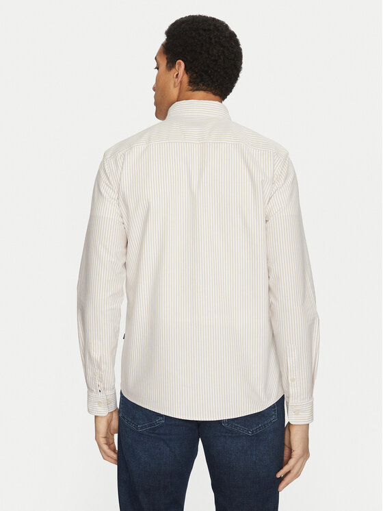 BOSS BOSS Koszula Roan 50520275 Beżowy Slim Fit