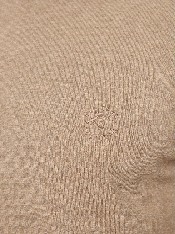 INDICODE INDICODE Sweter Wildman 35-697 Beżowy Regular Fit