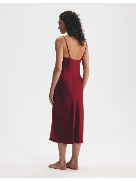 Esotiq Esotiq Koszula nocna 46078 Bordowy Regular Fit