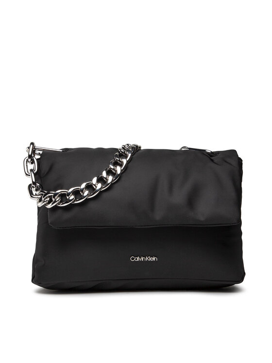 Calvin Klein Geantă Linked Shoulder Bag Nylon K60K608901 Negru