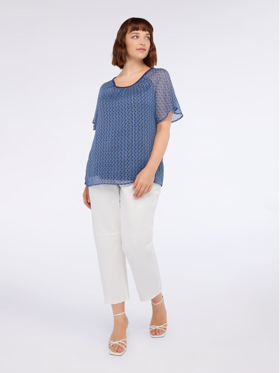 Fiorella Rubino Fiorella Rubino T-shirt G01IL008806N0Z4 Blu Regular Fit