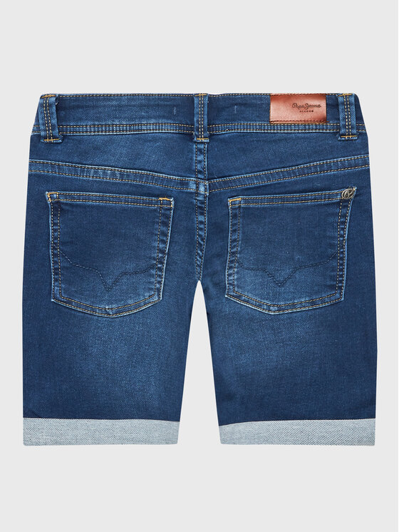 Pepe Jeans Pepe Jeans Szorty jeansowe Tracker Short PB800696JS0 Niebieski Slim Fit