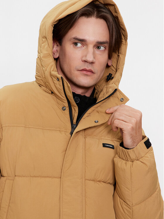 Calvin Klein Calvin Klein Зимно яке Crinkle K10K112228 Бежов Regular Fit