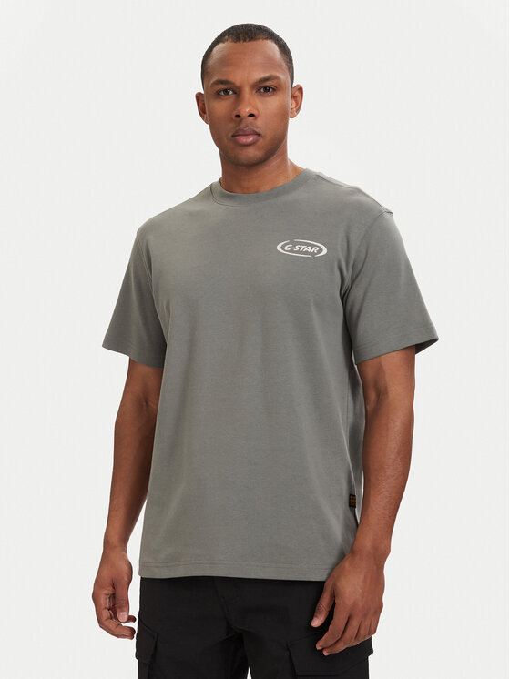 G-Star Raw Tricou 90s Logo D28921-D976 Verde închis Regular Fit
