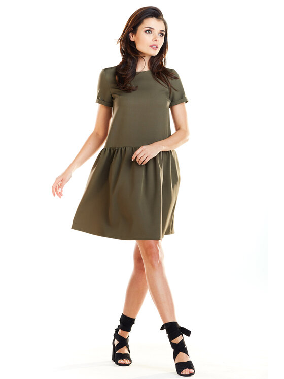 Awama Awama Sukienka letnia A277 Khaki