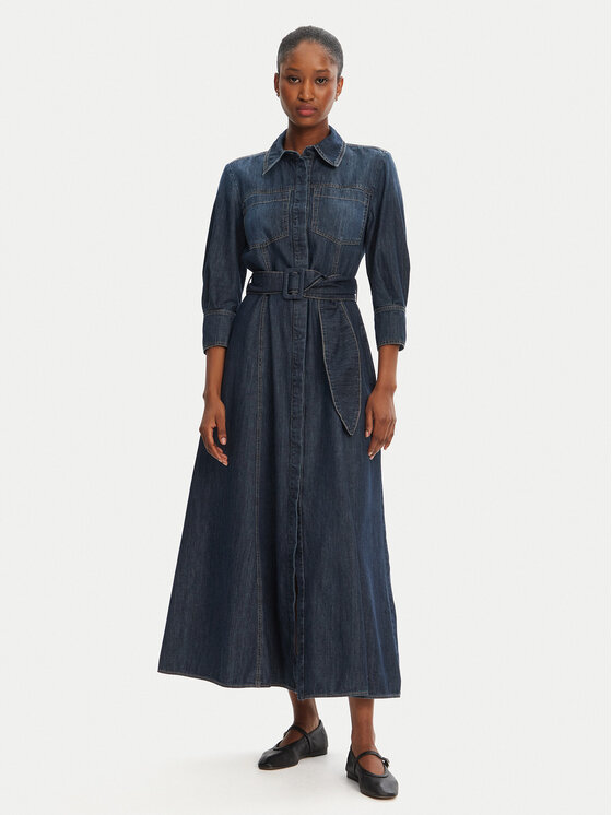 Marella Marella Vestito di jeans Tartufo 2513221034 Blu scuro Regular Fit