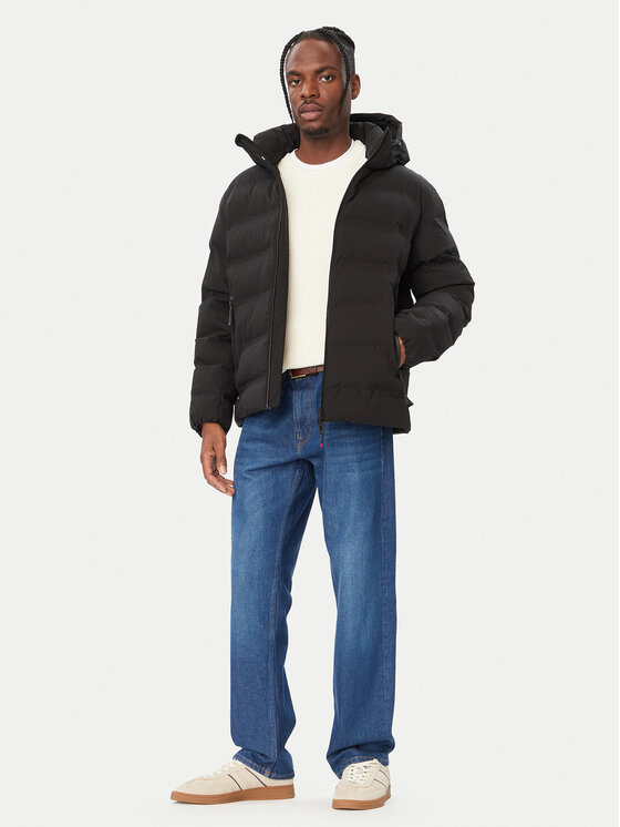 Tommy Hilfiger Tommy Hilfiger Bunda pro přechodné období MW0MW44977 Černá Regular Fit