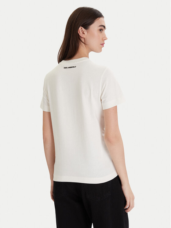 KARL LAGERFELD KARL LAGERFELD Póló A1W17126 Ekru Regular Fit